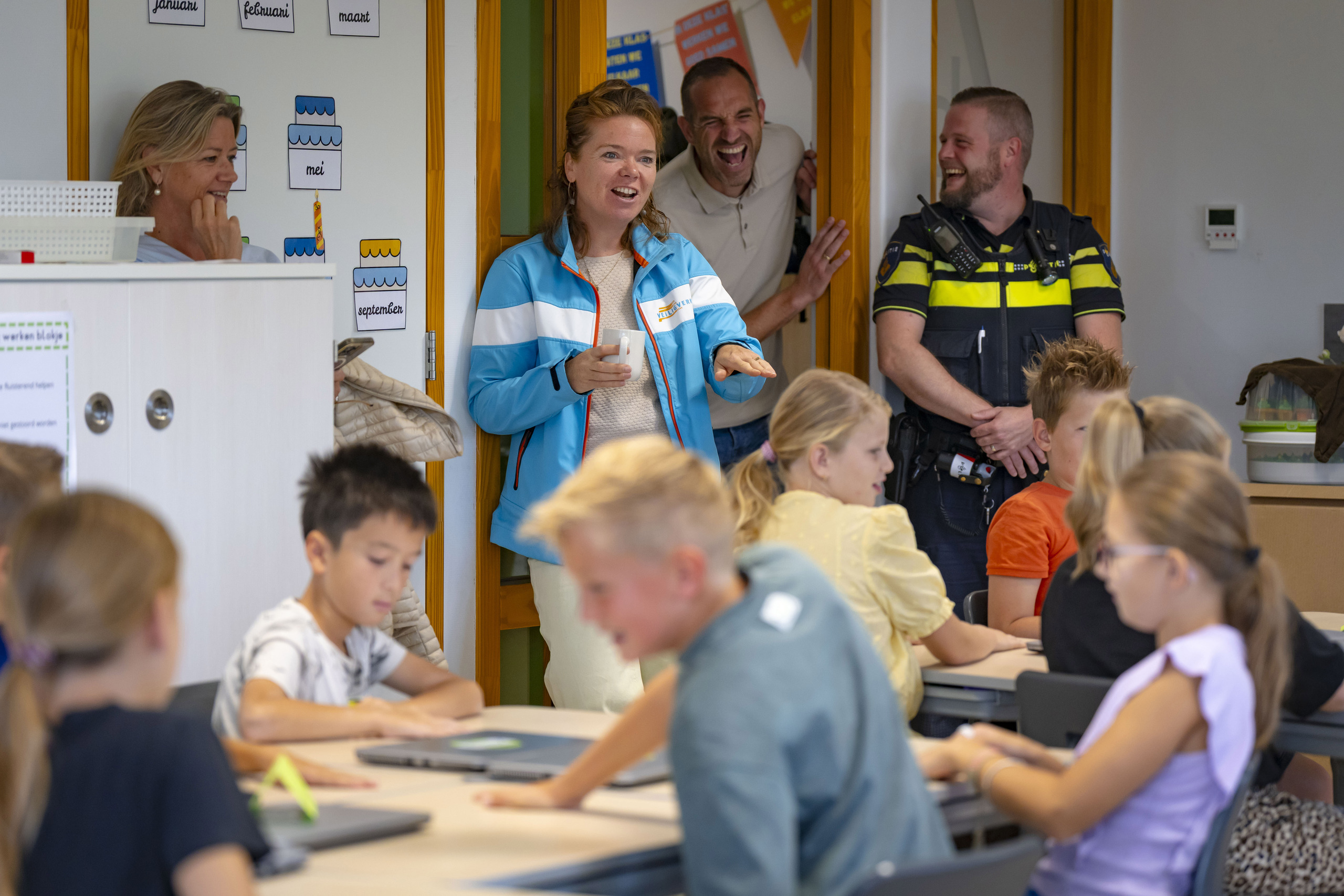 Foto 3 verkeersactie VVN Anne de Vriesschool door Remco Zwinkels