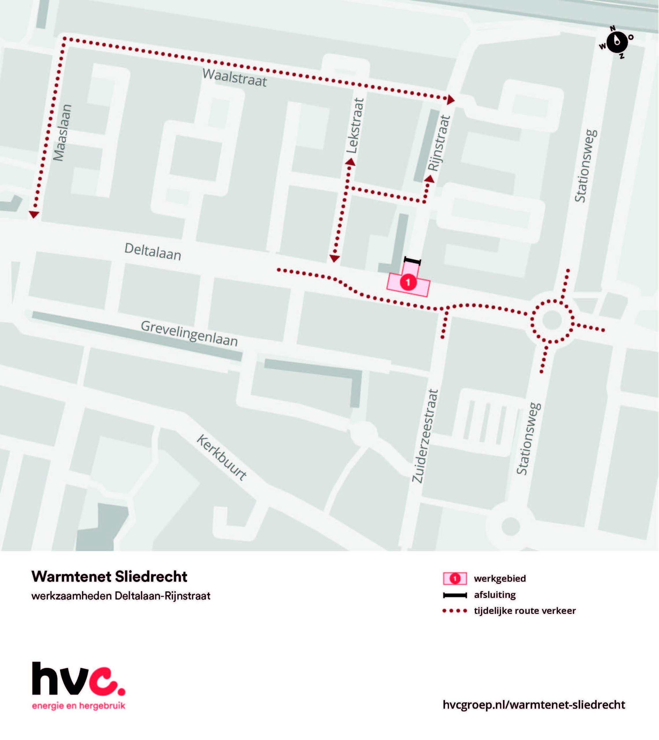 Plattegrond Werkzaamheden Deltalaan-Rijnstraat