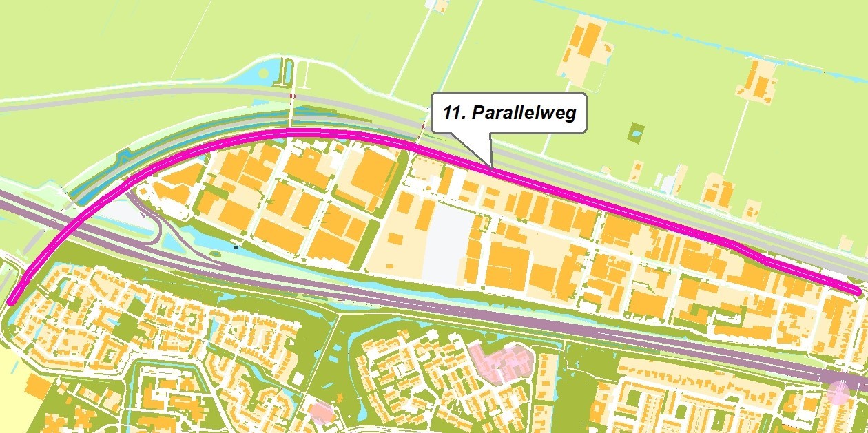 Kaartje Parallelweg