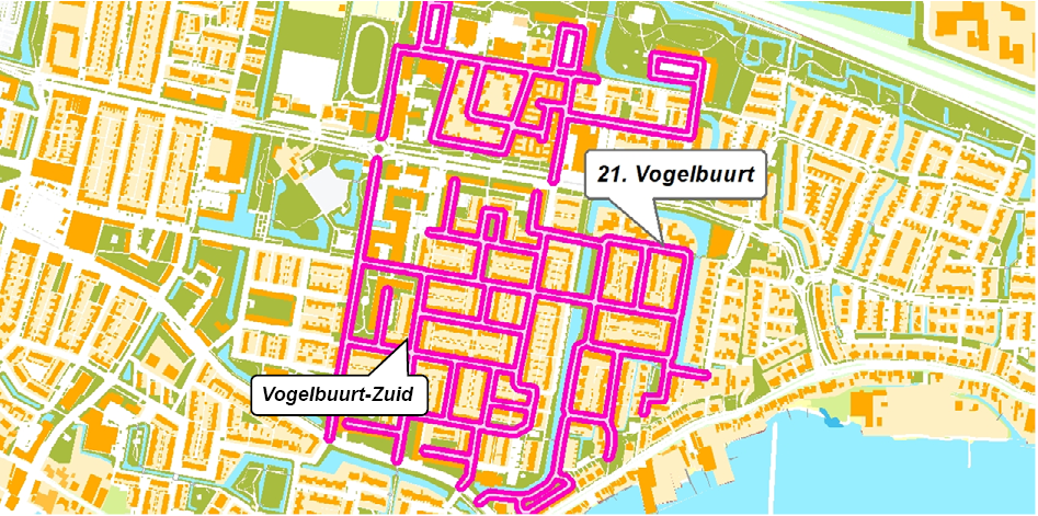 Kaartje Vogelbuurt-Zuid